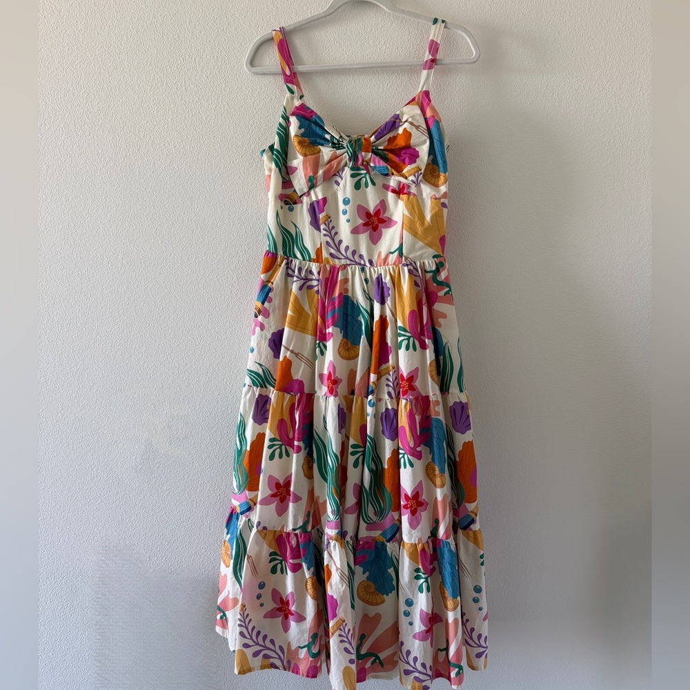 Disney The Little Mermaid Floral Tiered with pockets Size M